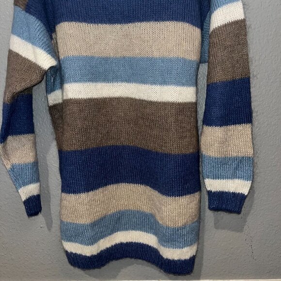 CHRISTOPHER & BANKS Mohair Blend Men's Pull-Over Sweater - Wide Rugby Stripes -M - Picture 3 of 11